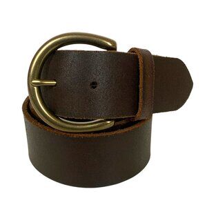 Frye Womens Leather Belt Small Brass Buckle Brown Boho Western DC861C